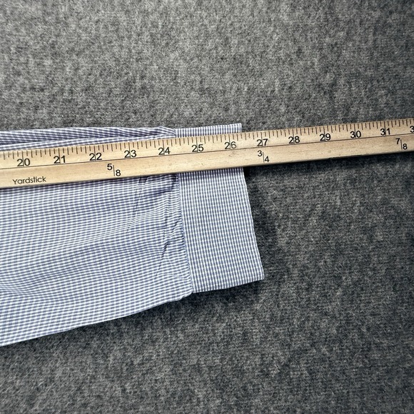 HUGO BOSS Mens 16‎ 41 Blue Check Long Sleeve Dress Shirt Modern Business Casual - Picture 7 of 8